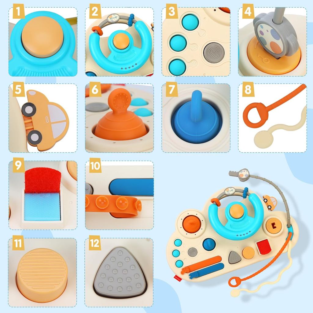 Vô lăng cho đồ chơi trẻ mới biết đi, Đồ chơi Montessori cho bé để làm quà tặng giáo dục