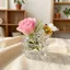 Bình thủy tinh nhỏ DARON, Bình hoa thủy canh hình con ong trong suốt, Zen tối giản sáng tạo lấy cảm hứng từ đế để bàn Bình trang trí gia đình