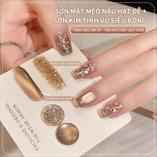 Bộ Gel Làm Móng Màu Nâu Ấm Chuyên Nghiệp Bộ Sơn Gel Mắt Mèo Và Lấp Lánh Bộ Sưu Tập Từ Tính Crôm Mới 2025 Đồ Dùng Salon Để Hiệu Ứng Làm Trắng Làm Móng Thanh Lịch