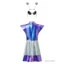 Trẻ Em Cô Gái Ngoài Hành Tinh Trang Phục Kim Loại Đầm Ăng Ten Băng Đô Và Kính Cầu Vồng Robot Cosplay Bộ Cho Tiệc Halloween