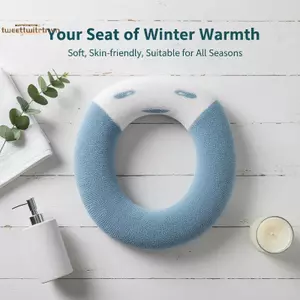 TRTR Bồn Cầu Bọc Mềm Ấm 1 Cái Có Thể Giặt Thảm Phòng Tắm Miếng Lót Đệm Cho Winterfort Sử Dụng Tại Nhà VN