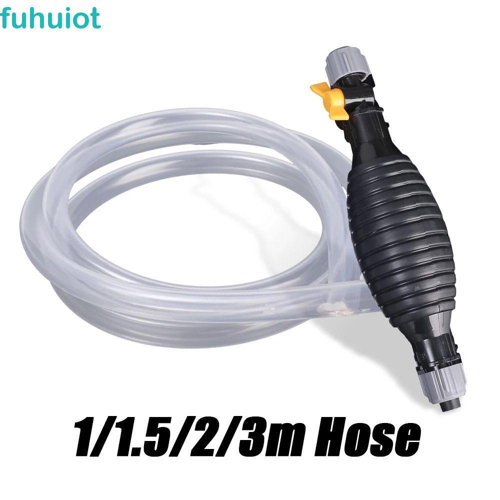 Máy bơm dầu khí cầm tay FUHUIOT, vòi Siphon chạy xăng bằng tay đa năng, bình xăng ô tô, van lưu lượng an toàn, khóa cố định