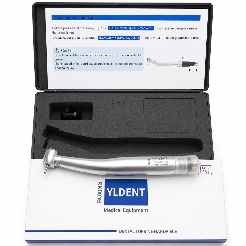 Tay khoan nhanh 1 đèn 1 tia nước YLDENT - Tay khoan nhanh nha khoa (Xuất VAT)