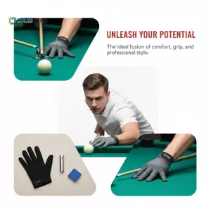 Găng tay ngáy Găng tay bi-a bằng sợi đàn hồi 3 ngón để kẹp Cue chính xác trong buổi tập hồ bơi mới