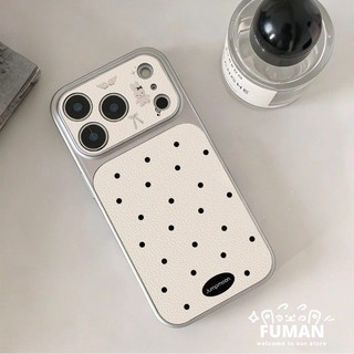 Ốp Điện Thoại Ins Style Chấm Bi Cho Samsung Galaxy S26 S25 Edge S24 S23 S22 S21 S20 FE Lite Plus Note 20 Ultra 5G 4G Vỏ Da PU Thỏ Dễ Thương Chống Rơi Vỏ Mềm