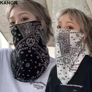 KANGN Face Cover, Ice Silk Mặt Kem Chống Nắng Thoáng Khí, Khăn Chống Tia UV Mùa Hè Tay Mỏng Bộ Tay Áo Nữ