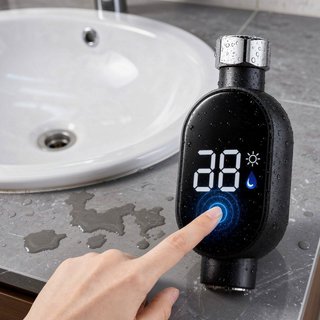 Nhiệt kế nước LED Phòng tắm vòi hoa sen bằng thép không gỉ chống nước Màn hình hiển thị nhiệt độ cho bé