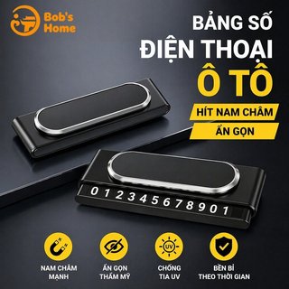 Biển số điện thoại ô tô Trượt từ tính Ẩn riêng tư Bảng điều khiển hợp kim phát sáng Thẻ đỗ xe