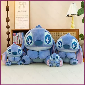 YT4 Stitch Plushie Hoạt Hình Dễ Thương Cotton Đồng Hành Búp Bê Gối Mềm