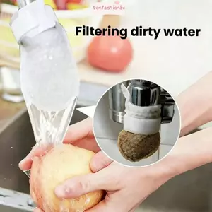 ITRUMPET 10 / 20 / 50 Cái Bộ Lọc Vòi Cotton, Dày Với Bộ Lọc Vòi T-strap, Túi Lọc Nước Máy Đa Năng Chống Bắn