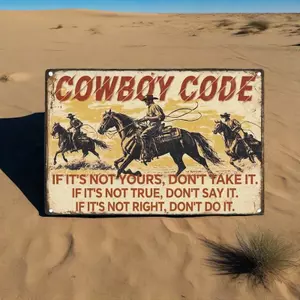 CIFbuy Vintage Cowboy Wall Art, Unique Man Cave Trang trí nội thất