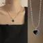 AqToCna Thời Trang Hàn Quốc Trái Tim Tình Yêu Mặt Dây Chuyền Nelace Cho Nữ Cổ Dây Chuyền Tính Khí Đơn Giản Dây Chuyền Trang Sức Phụ Kiện Quà Tặng AqToCna