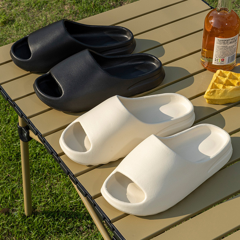 Dép Dừa EVA Chống Trơn Trượt Bước Vào Shit Feel Mùa Hè Thoáng Khí Flip-Flops Dày Đế Đôi Mặc Bên Ngoài yeezy Sandal Nam Nữ