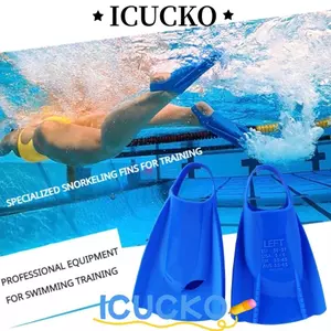 Giày ếch tập lặn bơi ICUCKO, Thiết bị lặn nhỏ gọn tiện dụng, Vây lặn miễn phí di động bằng silicon bền bỉ