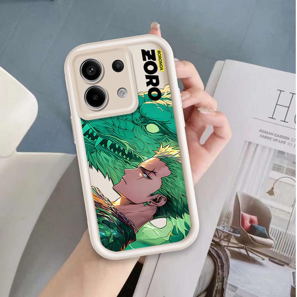 Ốp Lưng Cho Redmi Note 13 Pro 4G 5G POCO M6 Pro 4G Hoạt Hình Silicon Nghệ Thuật Mềm Ốp lưng TPU One Piece Luffy ZARO Sinh Viên Mắt Thiên Thần Chống Sốc Ốp Lưng