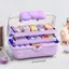 MAKY Nhiều Lớp Kẹp Tóc Tổ Chức Cô Gái Dễ Thương Hộp Đựng Trang Sức Đầu Dây Hiển Thị Ra Trẻ Em Phụ Kiện Tóc Hộp Bảo Quản VN