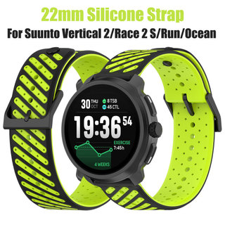 Dây đeo đồng hồ silicon hai tông màu 22mm cho Suunto Dọc 2 / Race 2 S / Run / Ocean / 9 Peak Pro Watch Dây đeo đồng hồ thông minh thay thế