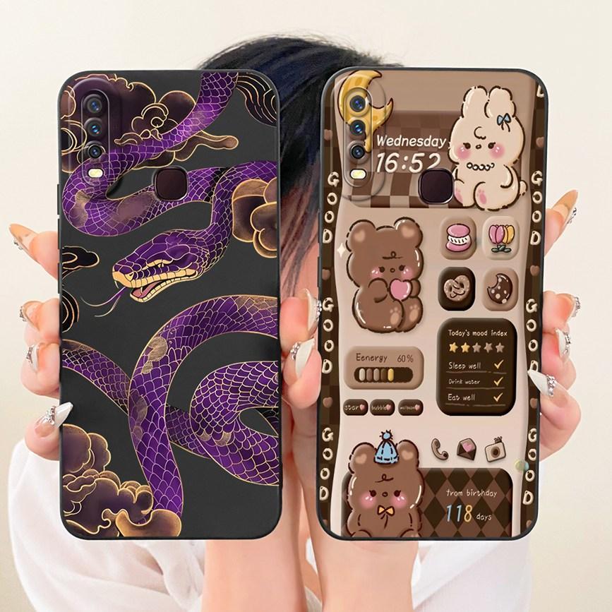Dành Cho Vivo 1901 1902 1904 1940 Vivo Y12 Y15 Y17 Ốp Lưng Điện Thoại Mèo Dễ Thương Thoáng Mát Hoạt Hình Tranh Trường Hợp Chống Sốc Silicon Lỏng Vỏ Mềm