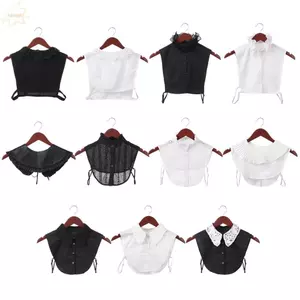 AWNGD Giả Tie Vintage Ren Có Thể Tháo Rời Ve Áo Top