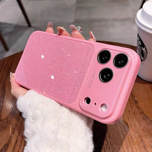 Ốp Điện Thoại Silicon Lỏng Lấp Lánh Cho iPhone 17 Pro Max 16 15 14 13 Vỏ Bảo Vệ Chống Sốc