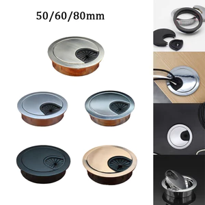 50mm / 60mm / 80mm Máy Tính Kim Loại Grommet Để Bàn Cáp Tidy Ổ Cắm Dây Bao