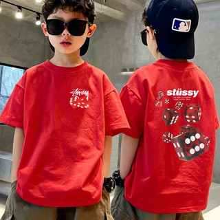 Áo Thun Trẻ Em Unisex In Xúc Xắc Thời Trang, Cotton Mềm, Áo Ngắn Tay, Phù Hợp Đi Học & Chơi, Cho Bé 3-12 Tuổi