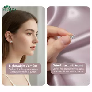 Bông tai ngôi sao bướm Springevenstar với ngọc trai tổng hợp Trang sức sang trọng lý tưởng cho văn phòng Trang sức Springevenstar