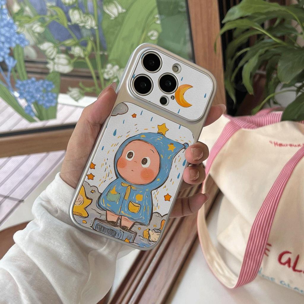Bé bú bê bê mũ mưa đêmPhù hợp với iPhone 17 Pro, đồ họa hoạt hình 16/15/14