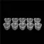 MỚI 10 Cái / lốc Nhựa Màu Nhựa Trong Suốt Hộp Đựng Keo Putty Bọt Bóng Hộp Bảo Quản Slime Lưu Trữ SKY
