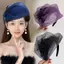 AN.MART Thanh Lịch Nửa Nón Pháp Retro Tóc Vòng Bữa Tối Tiệc Băng Đô Quấn Tóc Cho Nữ Cô Gái Tính Khí Mũ Phụ Kiện Tóc VN