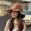 AN.MART Ngọt Rơm Mũ Chống Nắng Vành Lớn Phong Cách Pháp Dệt Kim Buet Mũ Tấm Che Mũ Tính Khí Chống Nắng Mũ Xuân Hè VN