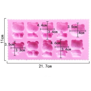 Khuôn Silicon Mèo Hello Kitty Dễ Thương Làm Socola, Thạch Rau câu, Pudding, Sáp Nến