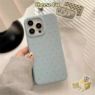 ins Ốp điện thoại đơn giản chấm bi phong cách Hàn Quốc cho iPhone 12 11 13 14 15 16 17 Pro Max XR Xs Max 7 Plus 8 Plus