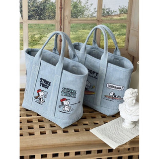 Túi vải Canvas dễ thương thêu Snoopy phong cách Nhật Bản