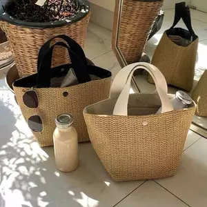 Phúc Lợi Phong Cách Mới Influencer Đi Biển Kỳ Nghỉ Tất Cả Trận Đấu Túi Dệt Cổ Tích Túi Rơm Pháp Nữ