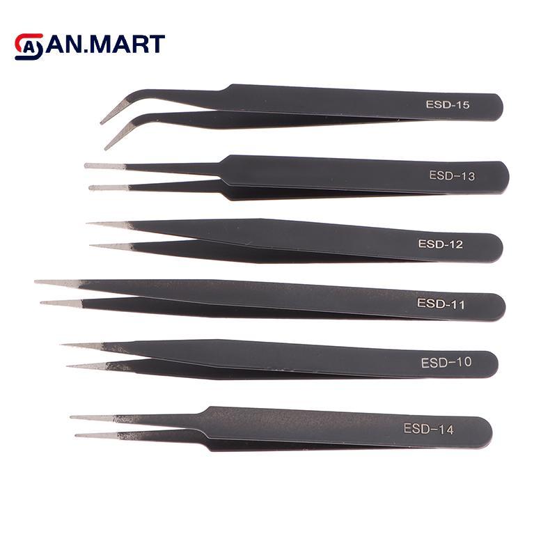 AN.MART 6 Cái Chính Xác s Bộ Dụng Cụ Sửa Chữa Bằng Thép Không Gỉ ESD Chống Tĩnh Điện Cho Điện Tử Mô Hình Hàn Trang Sức Makin VN