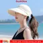 Mũ đuôi ngựa rỗng DUSKGLOW, Vành rộng có thể gập lại dành cho nữ Mũ chống nắng mùa hè, Mũ đi biển có thể tháo rời có thể điều chỉnh chống tia cực tím