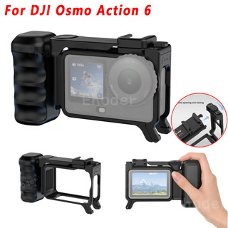Dành Cho DJI Osmo Action 6 Nhựa Tay Cầm Camera Tay Cầm Dành Cho DJIOsmo Action6 Có Nút Shutter Phụ Kiện Di Động