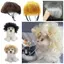 DELMER Bộ Tóc Giả Thú Cưng, Đạo Cụ Cosplay Chụp Ảnh Chó Mèo Đeo Chéo Tóc, Đạo Cụ Vui Nhộn DIY Mũ Halloowen Giáng Sinh Prank Đồ Dùng Cho Thú Cưng