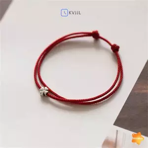 Vòng tay dây Mini cỏ bốn lá Luy Đỏ Handmade Dây Vòng tay quyến rũ mới