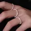 PNPIA- Sang Trọng Tối Giản Màu Bạc Sáng Bóng Nhẫn Dành Cho Nữ Có Thể Điều Chỉnh Nhẫn Cá Tính Mỹ Thời Trang Trang Trang Sức Tiệc Cưới Quà Tặng
