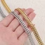 Dây chuyền Cuba bằng thép không gỉ PYCOU, Chiều rộng 5,5mm Chiều rộng 6,5mm Dây chuyền lề đường bằng thép không gỉ, Phong cách cổ điển Liên kết phẳng Chiều rộng 8mm Liên kết cáp DIY Dây chuyền làm đồ trang sức Làm vòng cổ DIY