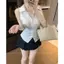Mùa hè Phong cách mới Hot Girl gợi cảm Áo yếm quây đơn bên trong Pure Desire Slimer Look Top