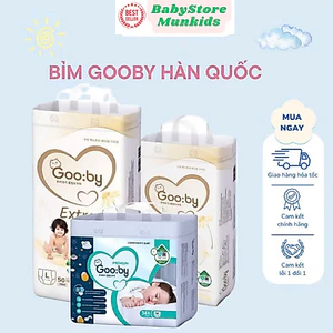 Tã/bỉm quần dán Gooby extra ngày-đêm chống tràn hiệu quả đủ size M/L/XL/XXL cho bé