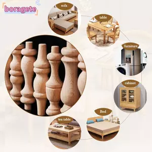 BORAGETE Gỗ Vintage Khắc Đa Phong Cách Trang Trí Thủ Công Phụ Kiện Trang Trí Nhà