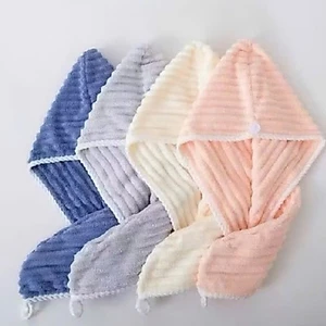 Khăn quấn tóc siêu thấm hút nhanh khô – Mũ ủ tóc microfiber mềm mại, tiện lợi sau khi gội đầu