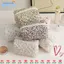 Dụng cụ sắp xếp mỹ phẩm EBINLANDS, Túi trang điểm bông chần bông in hoa, Túi giặt dung tích lớn di động dành cho nữ