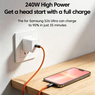 Cáp USB C Elough 240W có bộ chuyển đổi Type-C sang Type-C Dây dữ liệu sạc nhanh cho máy tính bảng điện thoại di động