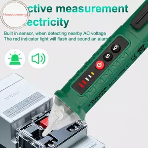 Bút Điện Houdoudou Bút Thử Điện Cảm Ứng Độ Chính Xác Cao Bút Điện Tuốc Vít Đầu Dò Điện Áp Ánh Sáng Kiểm Tra Máy Dò Bút Thử VN