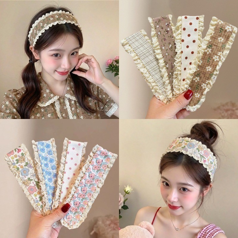 Băng Đô Miếng Dán Tóc Velcro Magic Dán Hoa Dễ Thương Thời Trang Hàn Quốc - Phụ Kiện Tóc